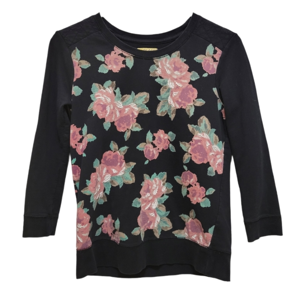Princess Vera Wang Floral 3 Quarter Sleeve Pullover Jumper Sweatshirt